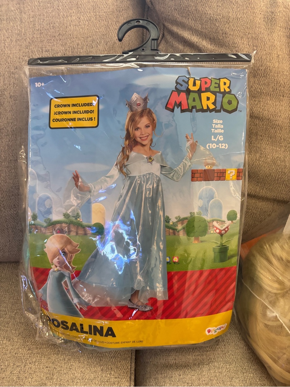 Nintendo Rosalina Costume in Light Blue and Silver with Crown and Wig